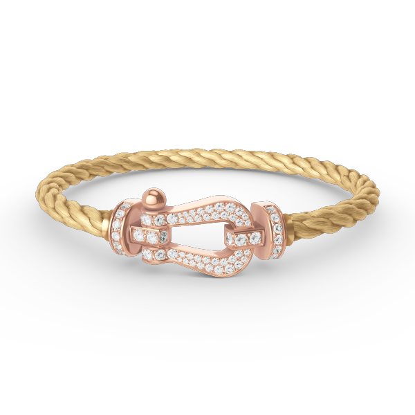 [Radiant Gem]¯FORCE LARGE HORSESHOE FULL DIAMOND BRACELET ROSE GOLD