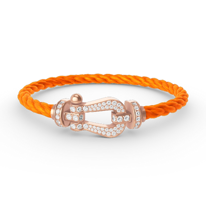 [Radiant Gem]¯FORCE LARGE HORSESHOE FULL DIAMOND BRACELET ROSE GOLD
