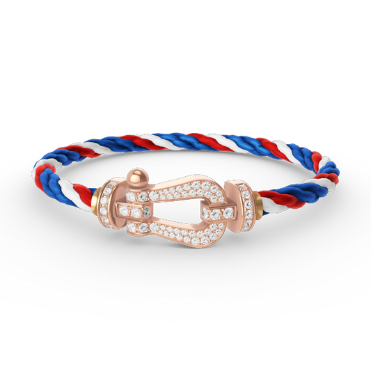 [Radiant Gem]¯FORCE LARGE HORSESHOE FULL DIAMOND BRACELET ROSE GOLD