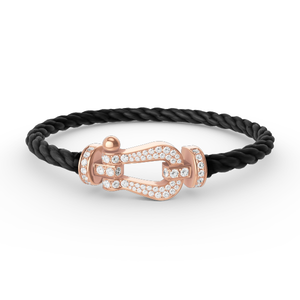 [Radiant Gem]¯FORCE LARGE HORSESHOE FULL DIAMOND BRACELET ROSE GOLD