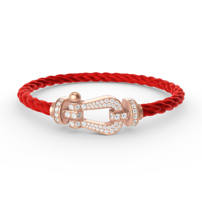 [Radiant Gem]¯FORCE LARGE HORSESHOE FULL DIAMOND BRACELET ROSE GOLD