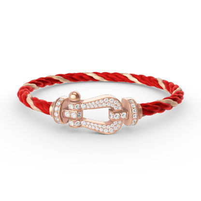 [Radiant Gem]¯FORCE LARGE HORSESHOE FULL DIAMOND BRACELET ROSE GOLD