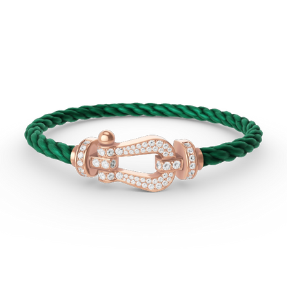 [Radiant Gem]¯FORCE LARGE HORSESHOE FULL DIAMOND BRACELET ROSE GOLD