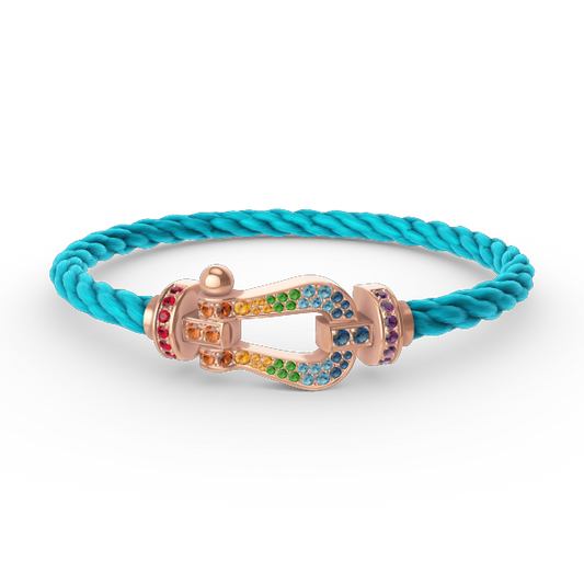 [Radiant Gem]¯FORCE LARGE HORSESHOE  COLORED DIAMOND BRACELET ROSE GOLD