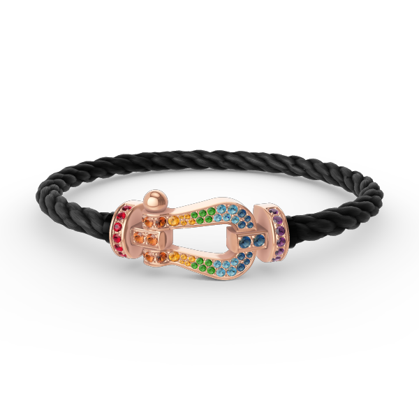 [Radiant Gem]¯FORCE LARGE HORSESHOE  COLORED DIAMOND BRACELET ROSE GOLD