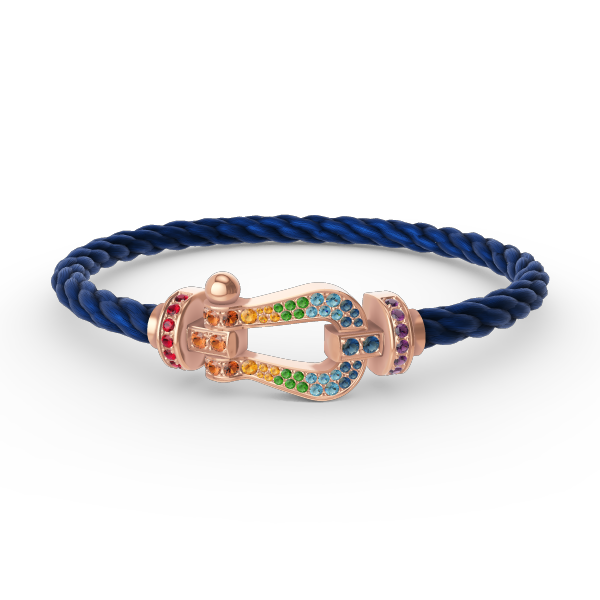 [Radiant Gem]¯FORCE LARGE HORSESHOE  COLORED DIAMOND BRACELET ROSE GOLD
