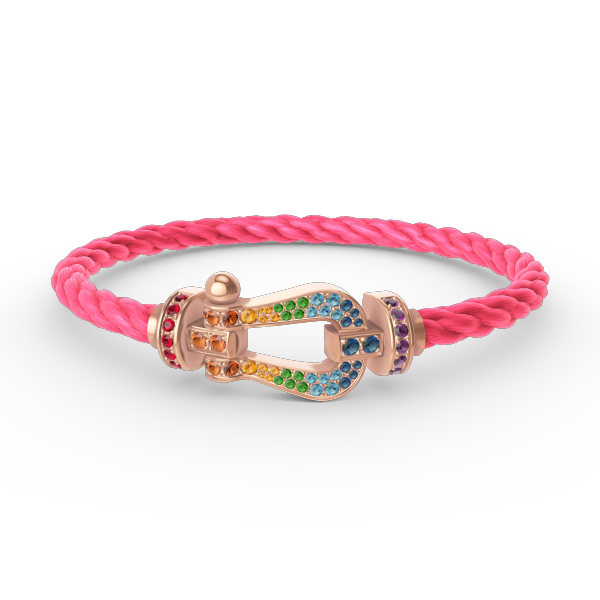 [Radiant Gem]¯FORCE LARGE HORSESHOE  COLORED DIAMOND BRACELET ROSE GOLD