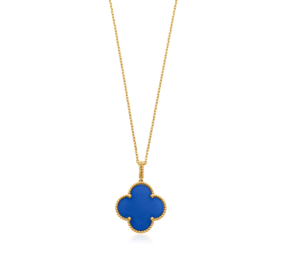 [Radiant Gem]¯CLOVER 25MM NECKLACE TURQUOISE ROSE GOLD