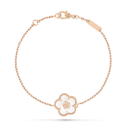 [Radiant Gem]¯LUCKY WHITE MOP PLUM BLOSSOM  BRACELET