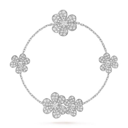 [Radiant Gem]¯FRIVOLE SILVER 5 FLOWERS BRACELET