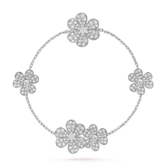 [Radiant Gem]¯FRIVOLE SILVER 5 FLOWERS BRACELET