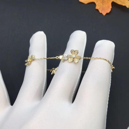 [Radiant Gem]¯FRIVOLE GOLD 5 FLOWERS BRACELET
