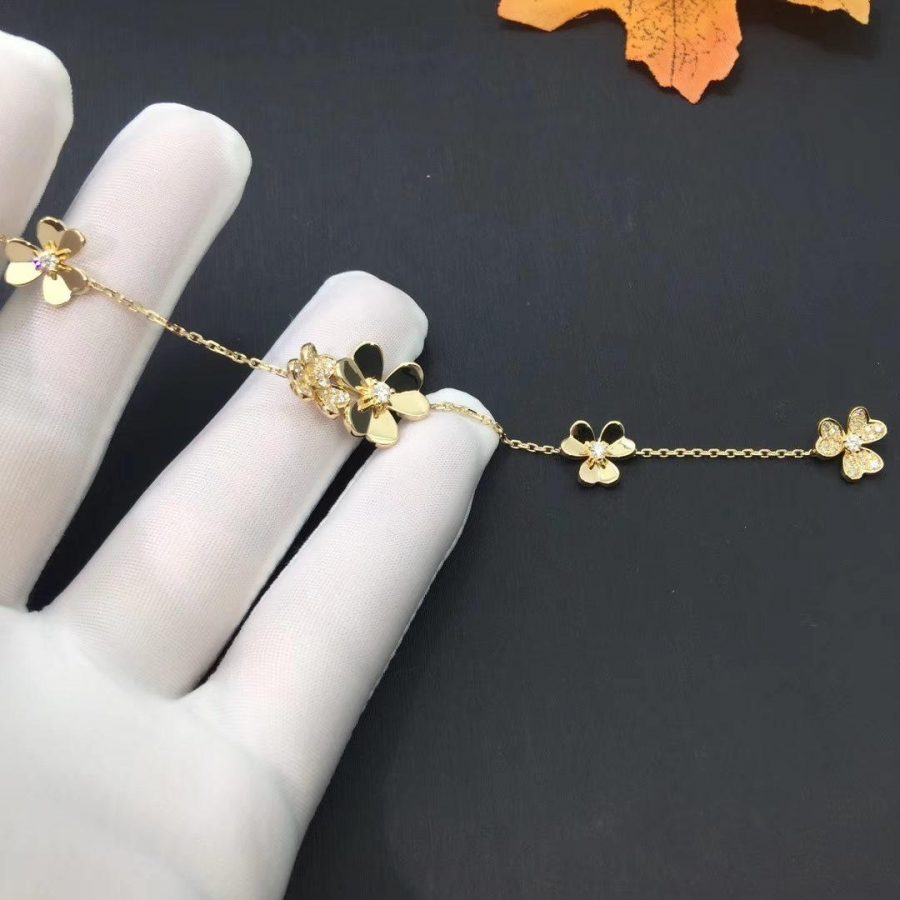 [Radiant Gem]¯FRIVOLE GOLD 5 FLOWERS BRACELET