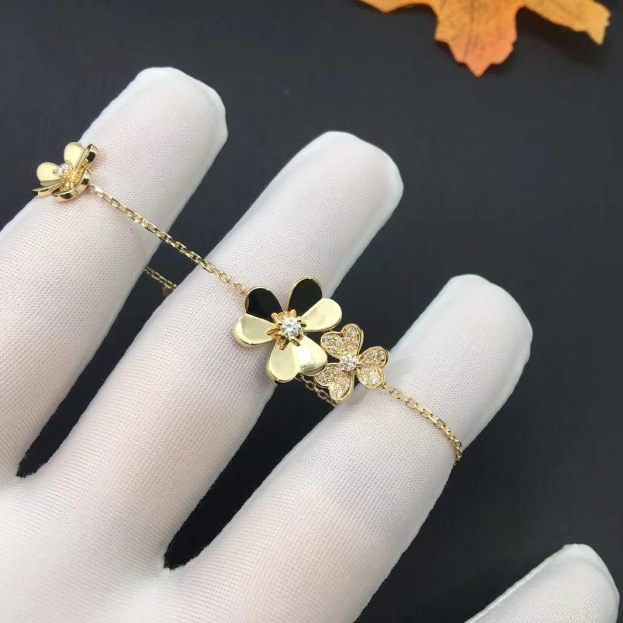 [Radiant Gem]¯FRIVOLE GOLD 5 FLOWERS BRACELET