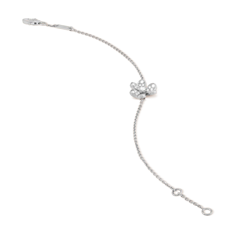 [Radiant Gem]¯FRIVOLE SILVER FLOWER DIAMOND BRACELET