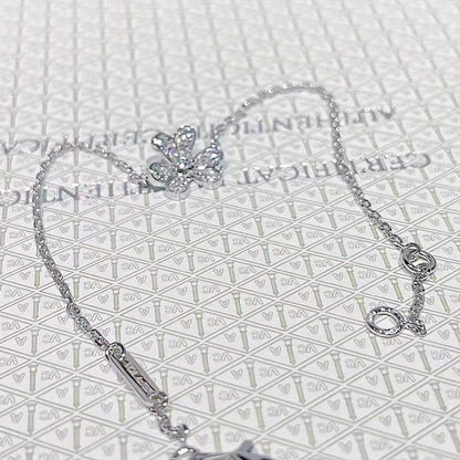 [Radiant Gem]¯FRIVOLE SILVER FLOWER DIAMOND BRACELET