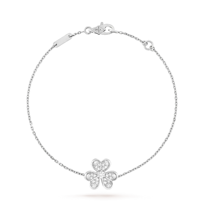 [Radiant Gem]¯FRIVOLE SILVER FLOWER DIAMOND BRACELET
