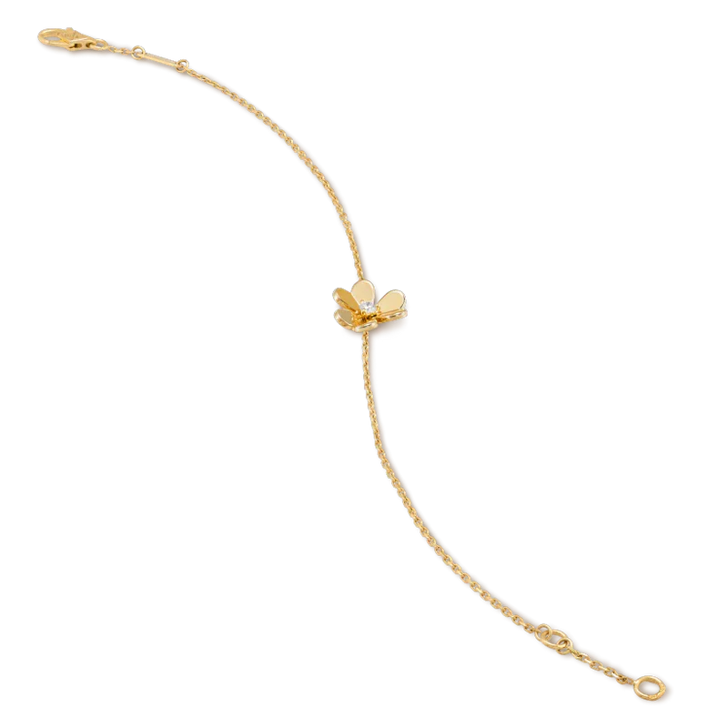[Radiant Gem]¯FRIVOLE GOLD FLOWER PINK MALACHITE BRACELET