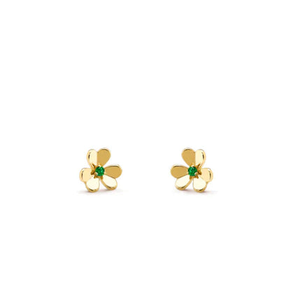 [Radiant Gem]¯FRIVOLE  FLOWER MALACHITE EARRINGS
