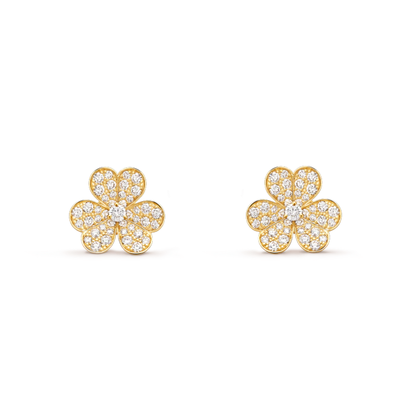 [Radiant Gem]¯FRIVOLE GOLD FLOWER DIAMOND EARRINGS