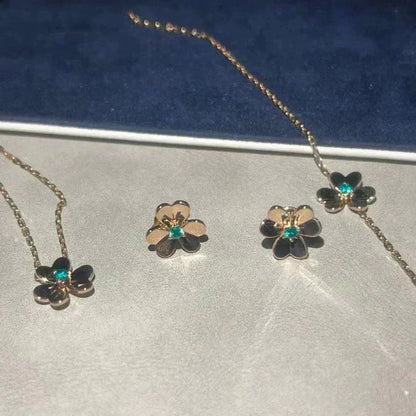 [Radiant Gem]¯FRIVOLE  FLOWER MALACHITE EARRINGS
