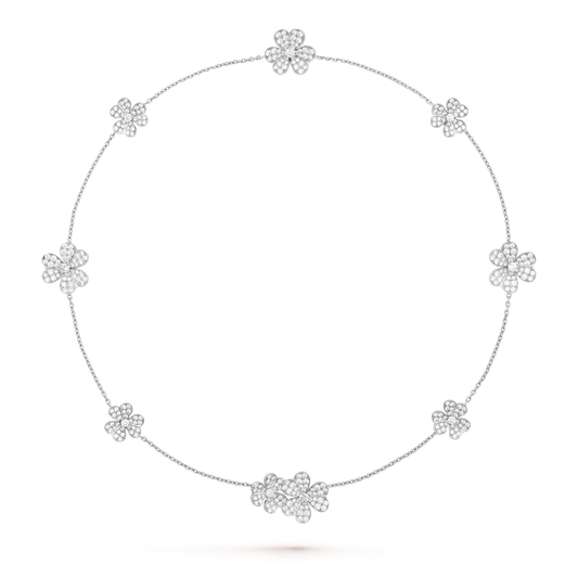 [Radiant Gem]¯FRIVOLE SILVER 9 FLOWERS NECKLACE