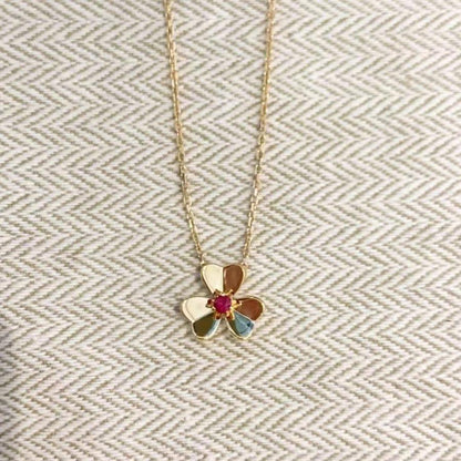[Radiant Gem]¯FRIVOLE GOLD FLOWER NECKLACE