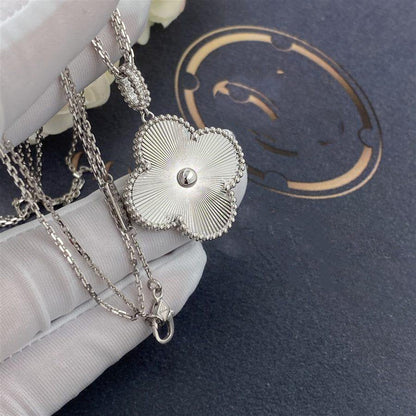 [Radiant Gem]¯CLOVER 25MM SILVER BIG CLOVER NECKLACE