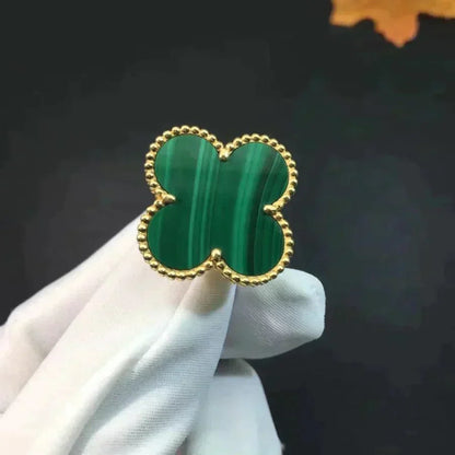 [Radiant Gem]¯CLOVER MALACHITE RING