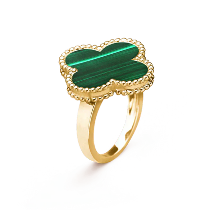 [Radiant Gem]¯CLOVER MALACHITE RING