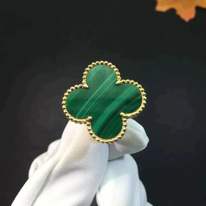[Radiant Gem]¯CLOVER MALACHITE RING