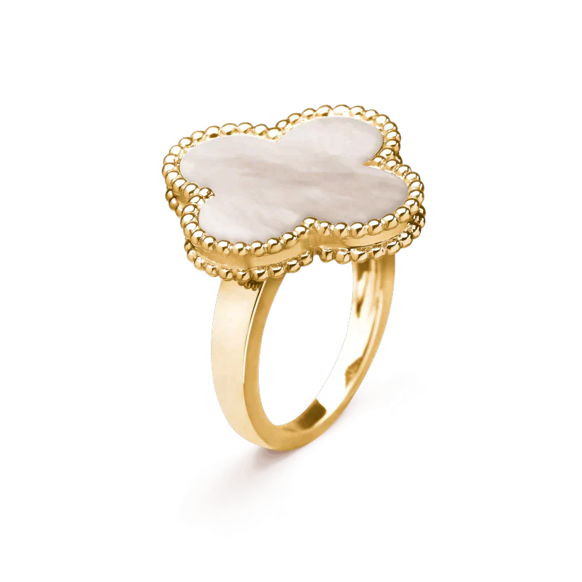 [Radiant Gem]¯CLOVER WHITE MOP RING