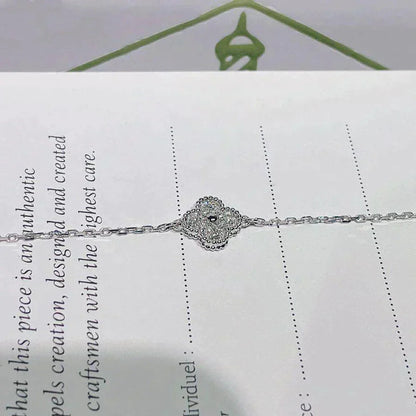 [Radiant Gem]¯CLOVER  SINGLE FLOWER BRACELET SILVER