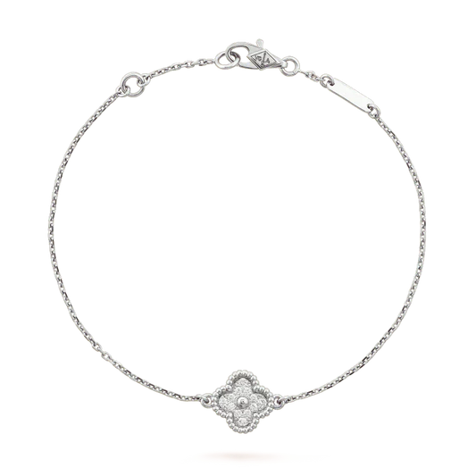 [Radiant Gem]¯CLOVER  SINGLE FLOWER BRACELET SILVER