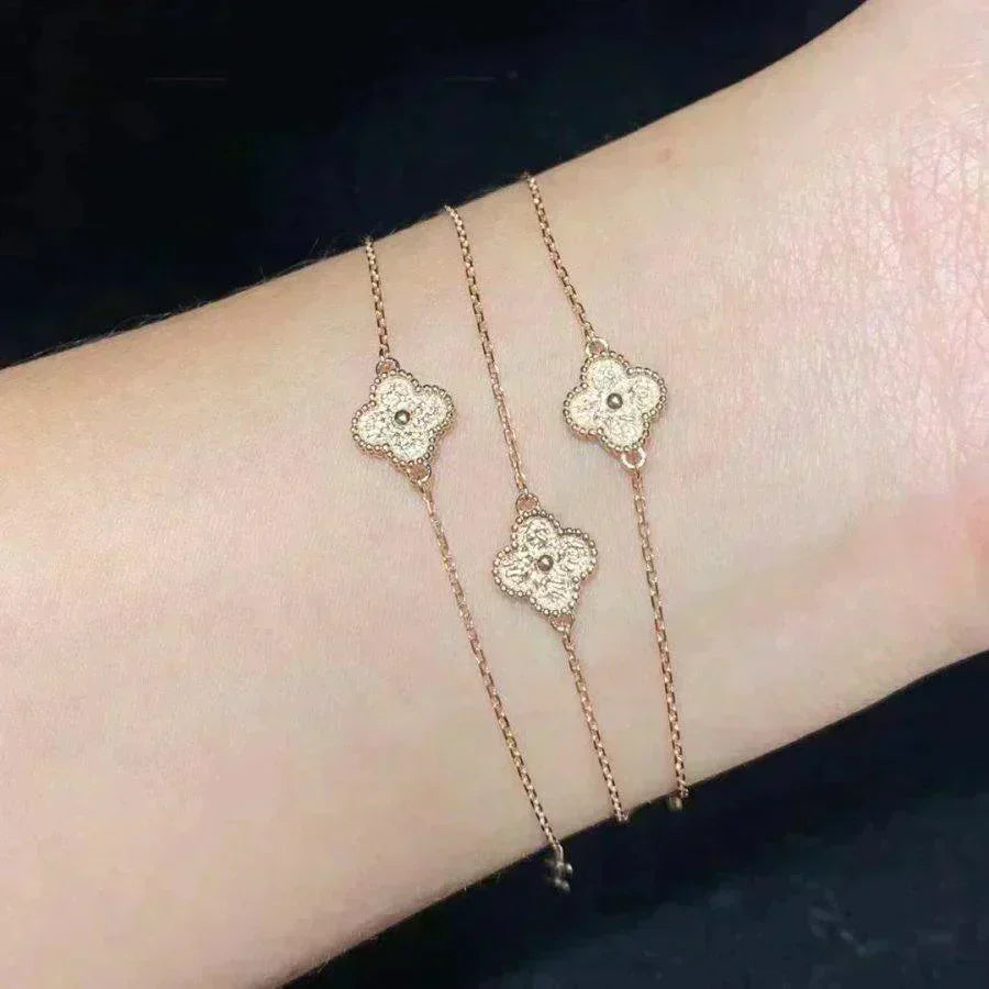 [Radiant Gem]¯CLOVER SINGLE FLOWER BRACELET