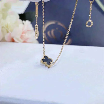 [Radiant Gem]¯CLOVER ONYX SINGLE FLOWER BRACELET