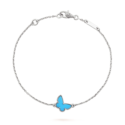 [Radiant Gem]¯BUTTERFLY TURQUOISE BUTTERFLY BRACELET SILVER