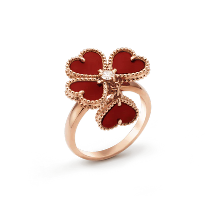 [Radiant Gem]¯SWEET CLOVER CARNELIAN RING