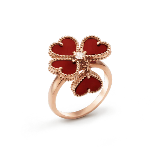 [Radiant Gem]¯SWEET CLOVER CARNELIAN RING
