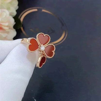 [Radiant Gem]¯SWEET CLOVER CARNELIAN RING