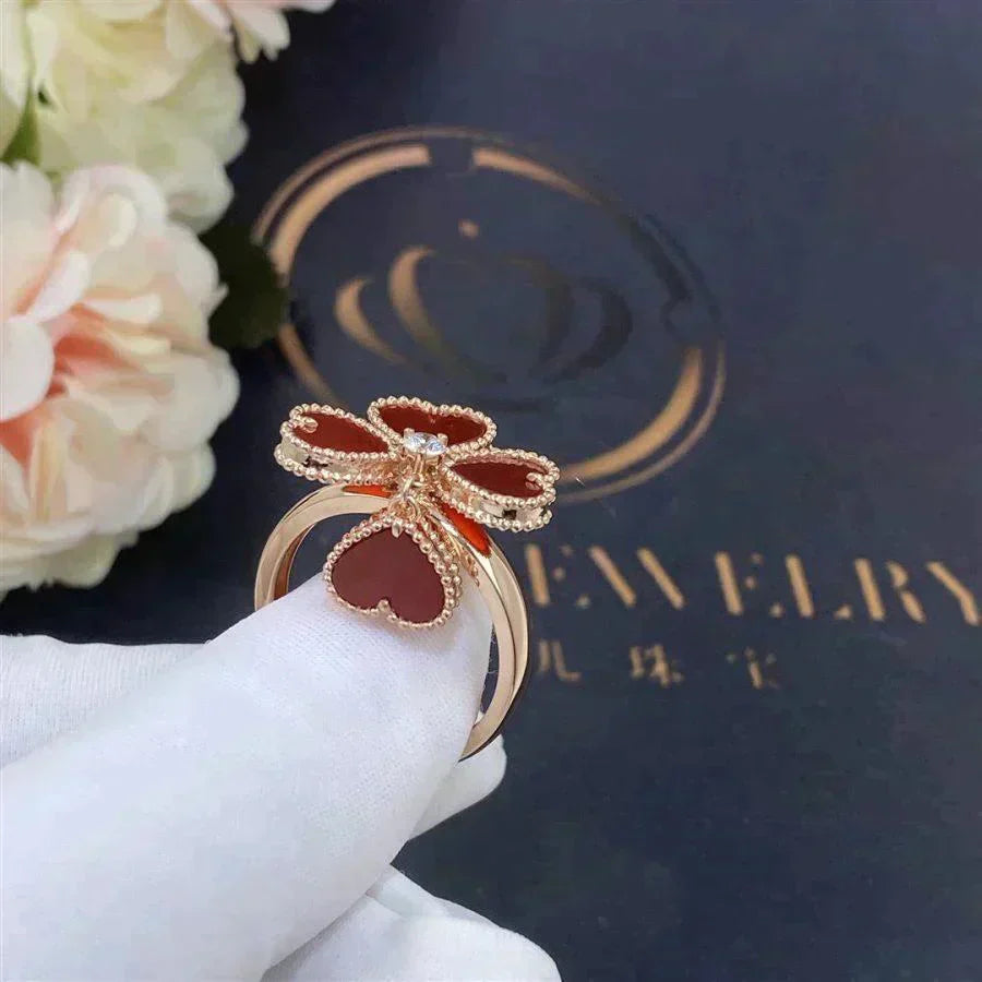 [Radiant Gem]¯SWEET CLOVER CARNELIAN RING