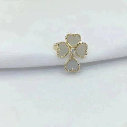 [Radiant Gem]¯SWEET CLOVER WHITE MOP RING