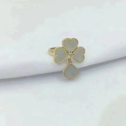 [Radiant Gem]¯SWEET CLOVER WHITE MOP RING