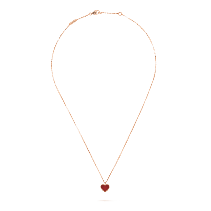 [Radiant Gem]¯SWEET CLOVER CARNELIAN HEART NECKLACE