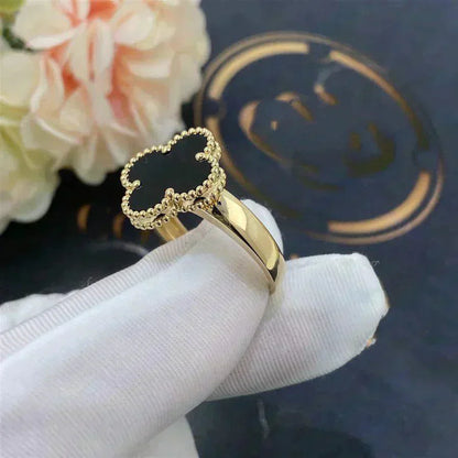 [Radiant Gem]¯CLOVER ONYX RING