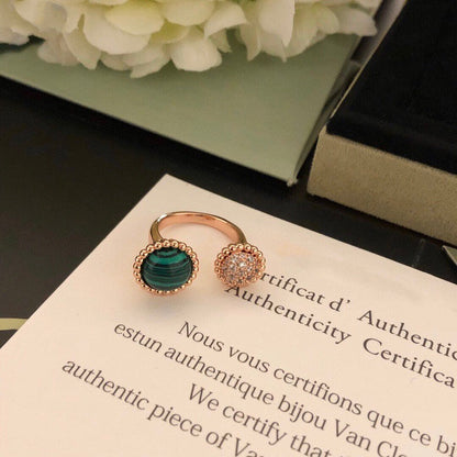 [Radiant Gem]¯PERLEE COULEURS DIAMOND ROSE GOLD BETWEEN THE FINGER RING