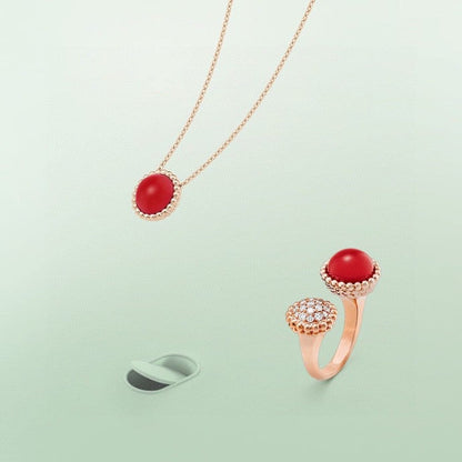[Radiant Gem]¯PERLEE COULEURS DIAMOND ROSE GOLD BETWEEN THE FINGER RING