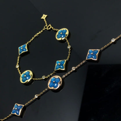 [Radiant Gem]¯STAR AND SUN 4 MOTIF BLUE BRACELET