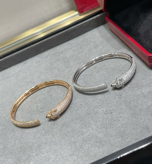 [Radiant Gem]¯PANTHERE FULL DIAMOND OPEN BRACELET
