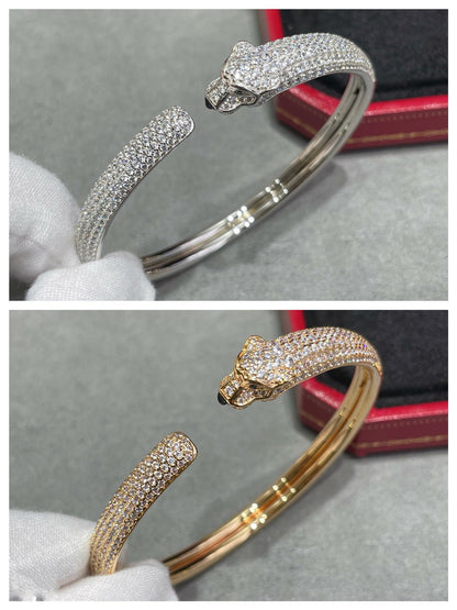 [Radiant Gem]¯PANTHERE FULL DIAMOND OPEN BRACELET